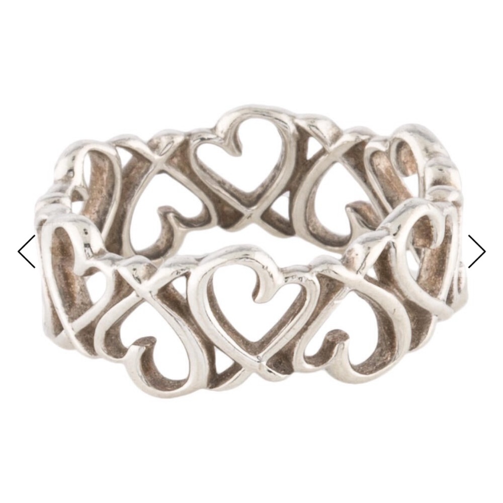 Tiffany & Co. Silver Loving Heart Eternity Band
